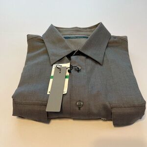 Perry Ellis Men Button Up Shirt Size L/G short Sleeve 100% Cotton New with Tags